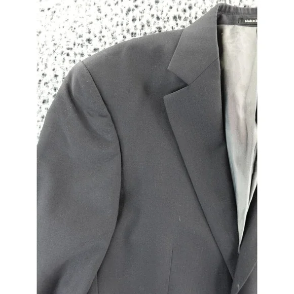 Wilke Rodriguez Classic Black Two Button Blazer Mens Business Casual Suit 42L